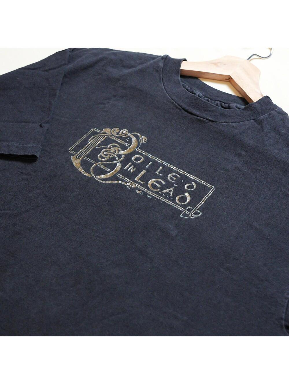 Vintage Hanes Beefy Tee Oil in Leao Graphic T-Shirt Men Size XL Black USA Made